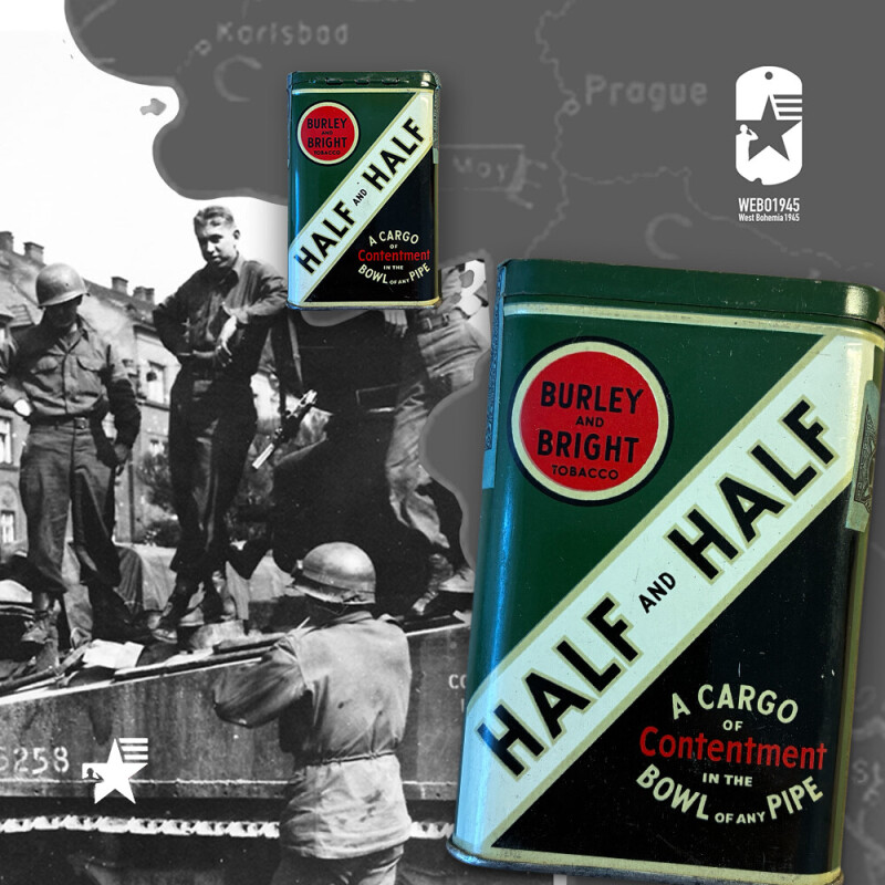 Originální tabáková krabička HALF AND HALF